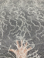 Heavy Sequin Embroidered Irregular Mesh Fabric — fabric photo 2
