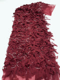 Floral Beaded Sequin Embroidery Fabric for Gowns — fabric photo 6