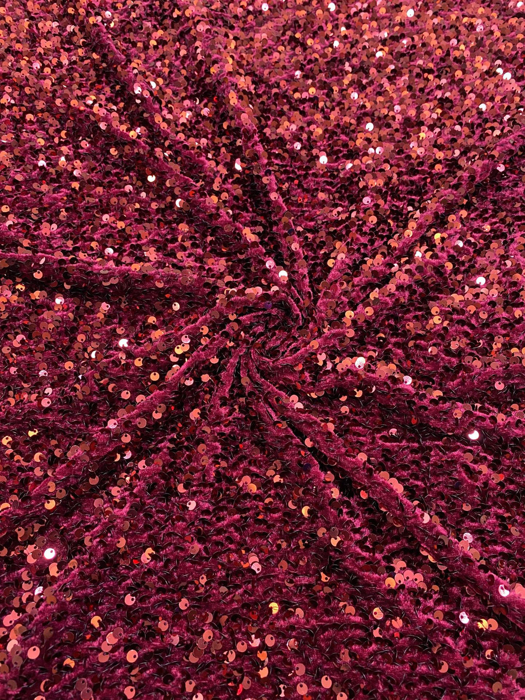 Multicolor 5 mm Sequin Embroidered Velvet-Base Fabric — fabric photo 5