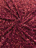 Multicolor 5 mm Sequin Embroidered Velvet-Base Fabric — fabric photo 5