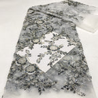 Heavy Sequin & Bugle-Bead Embroidered Bridal Fabric – Design 28351 — fabric photo 2