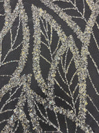 Dense Bead Embroidery & Sequin Fabric for Bridal Gowns — fabric photo 3