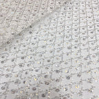 Crystal Sequin Bead Embroidered Bridal Fabric