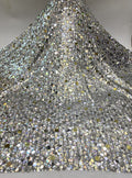 Elastic Mesh with Mixed-Size Sequins — fabric photo 6