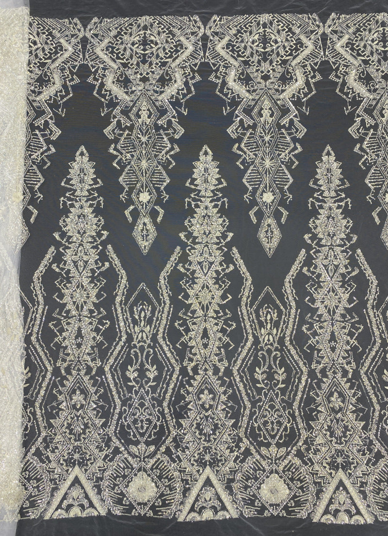 Sequin Embroidered Bridal Fabric – Design 54047 — fabric photo 6