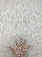 Foam Bead & 3/4mm Sequin Bridal Fabric — fabric photo 4