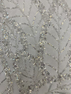 Dense Bead Embroidery & Sequin Fabric for Bridal Gowns — fabric photo 5