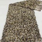 Tie-Dye Chiffon Foam Bead Sequin Embroidery Fabric