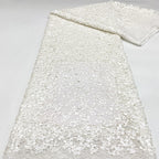 Multi-Size Sequin Embroidered Lace Fabric — fabric photo 3