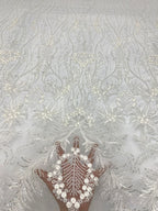 Botanical Bead Sequin Fabric for Wedding Dresses — fabric photo 4