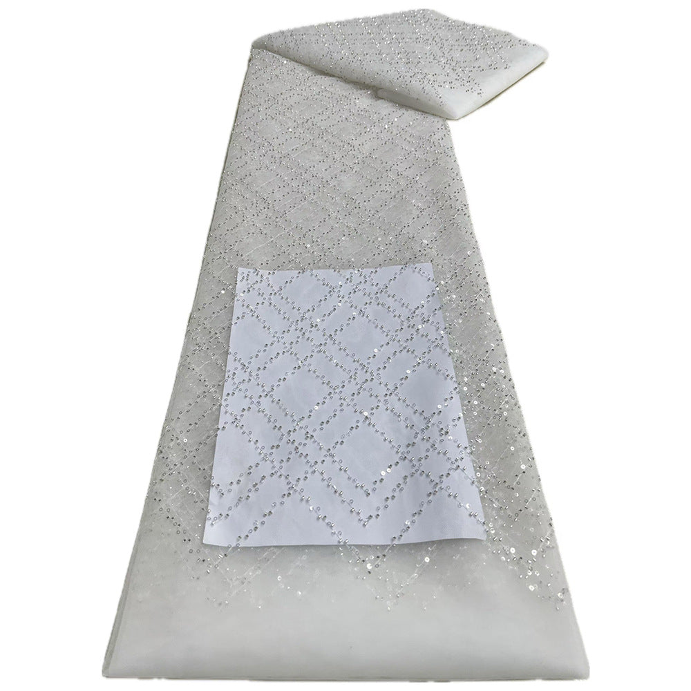 Beaded Sequin Mesh Lace for Bridal Dresses — fabric photo 5