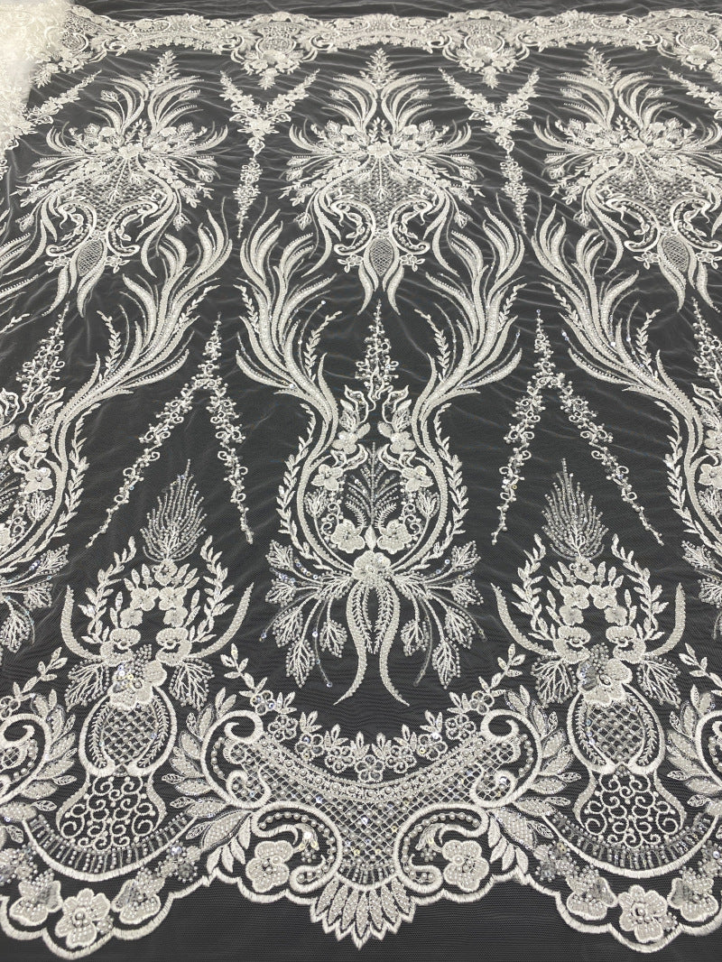 Foam Bead & 2/4mm Sequin Embroidery Fabric — fabric photo 2