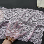 Small Floral Textured Wide Stretch Lace Trim 30 cm