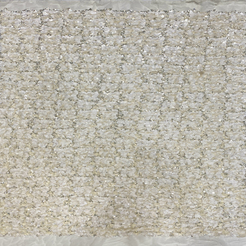 Dense Multisize Sequin Embroidered Chiffon — fabric photo 2