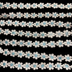 Small Floral Two-Tone Lace Trim 1.9 cm — fabric photo 3