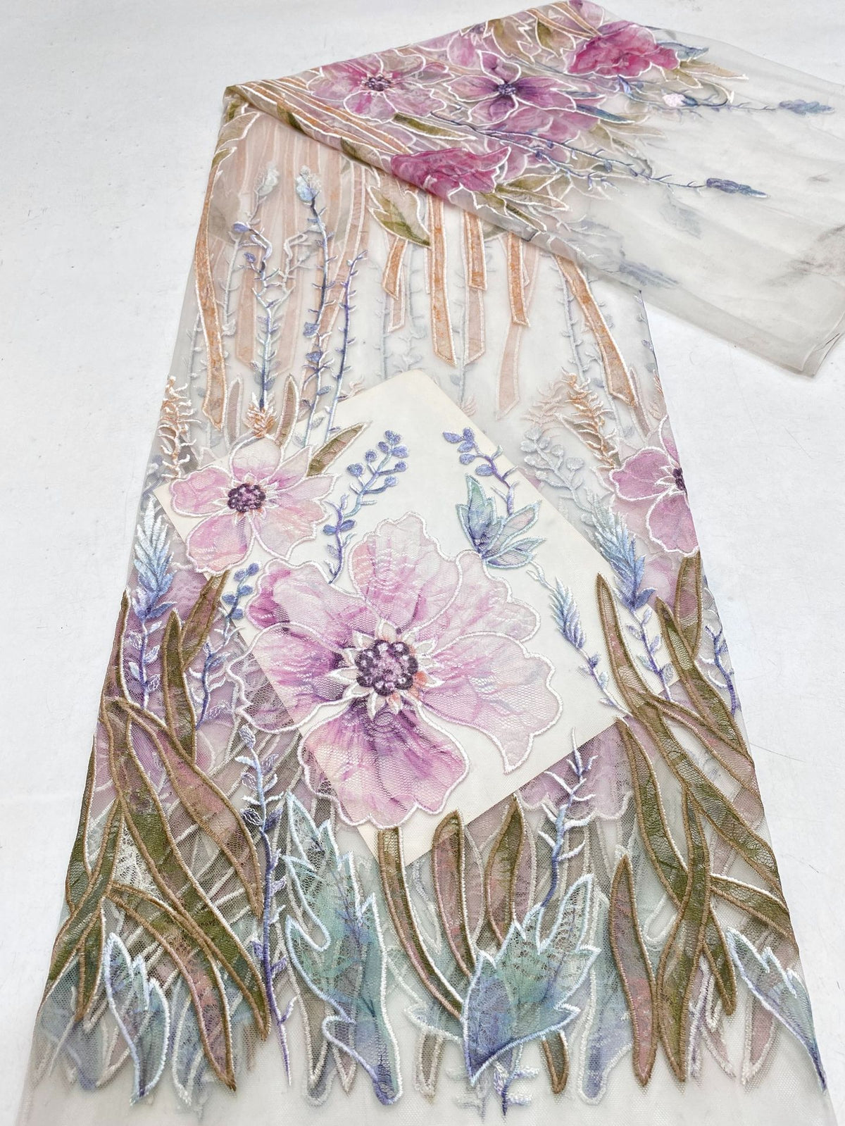 Laser-Cut & Printed Lace Fabric — fabric photo 6