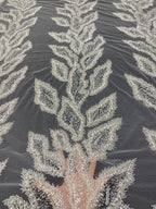 3D Heavy Double Bead & 3/4mm Sequin Fabric — fabric photo 2