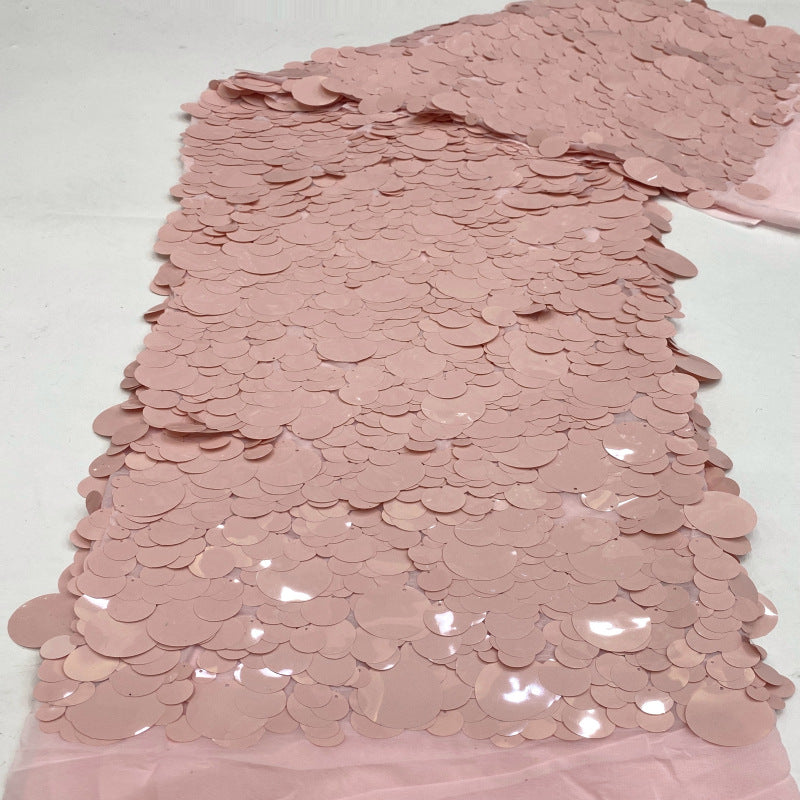 Oversized 12–40mm Sequin Embroidered Chiffon — fabric photo 4