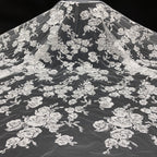 Sequin Embroidered Bridal Fabric – Design 37375