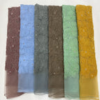 Heavy Disc Foam Bead Sequin Embroidered Fabric — fabric photo 3