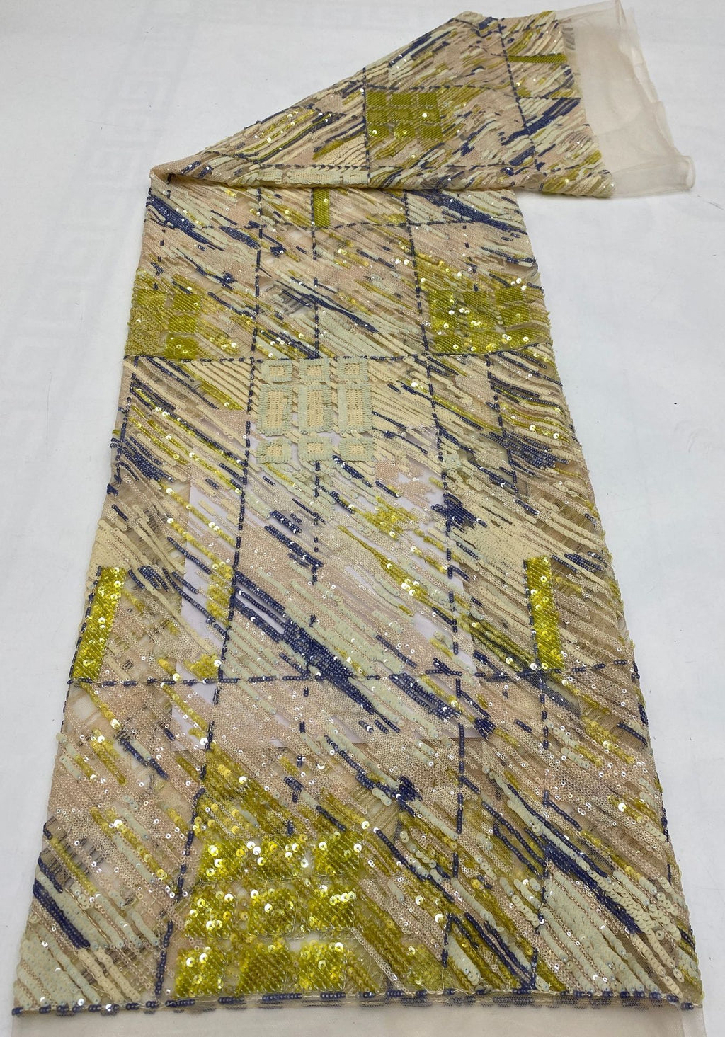 Colorful 2–5mm Laminated Sequin Embroidery Fabric — fabric photo 6