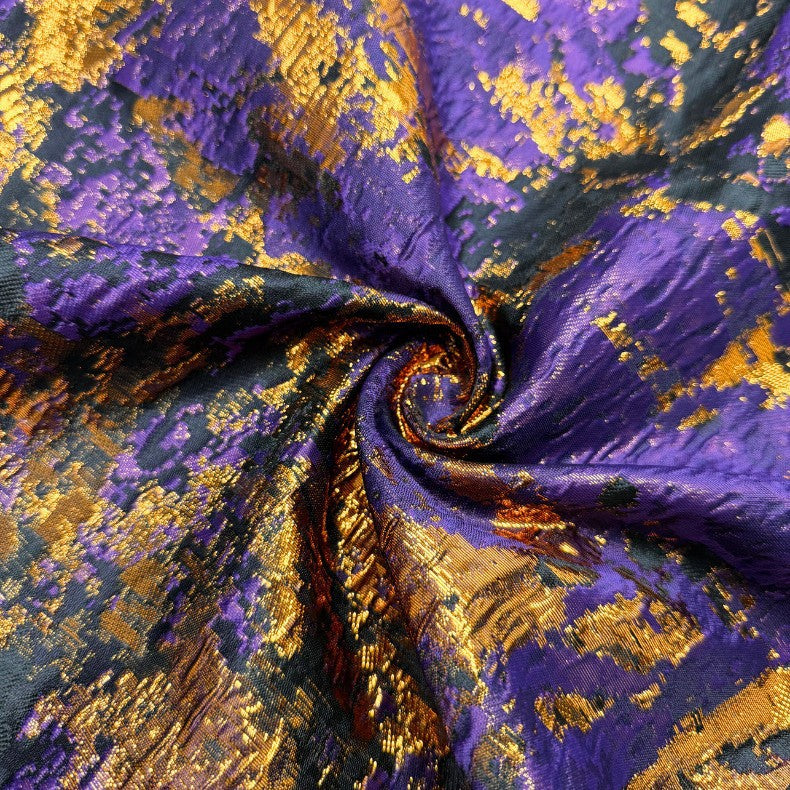 Double-Sided Metallic Jacquard Brocade Organza — fabric photo 2