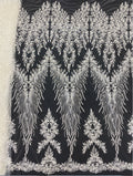 2/4 mm Crystal-Look Sequin Embroidered Bridal Fabric