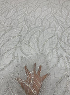 Dense Bead Embroidery & Sequin Fabric for Bridal Gowns — fabric photo 4
