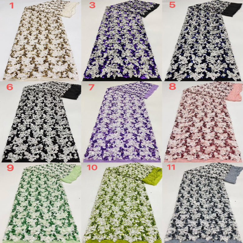 Chiffon with 5–9mm Sequin Embroidery