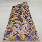 Geometric Sequin Embroidered Bridal Fabric