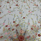 Colorful Sequin Bead Embroidery Fabric for Dresses — fabric photo 2