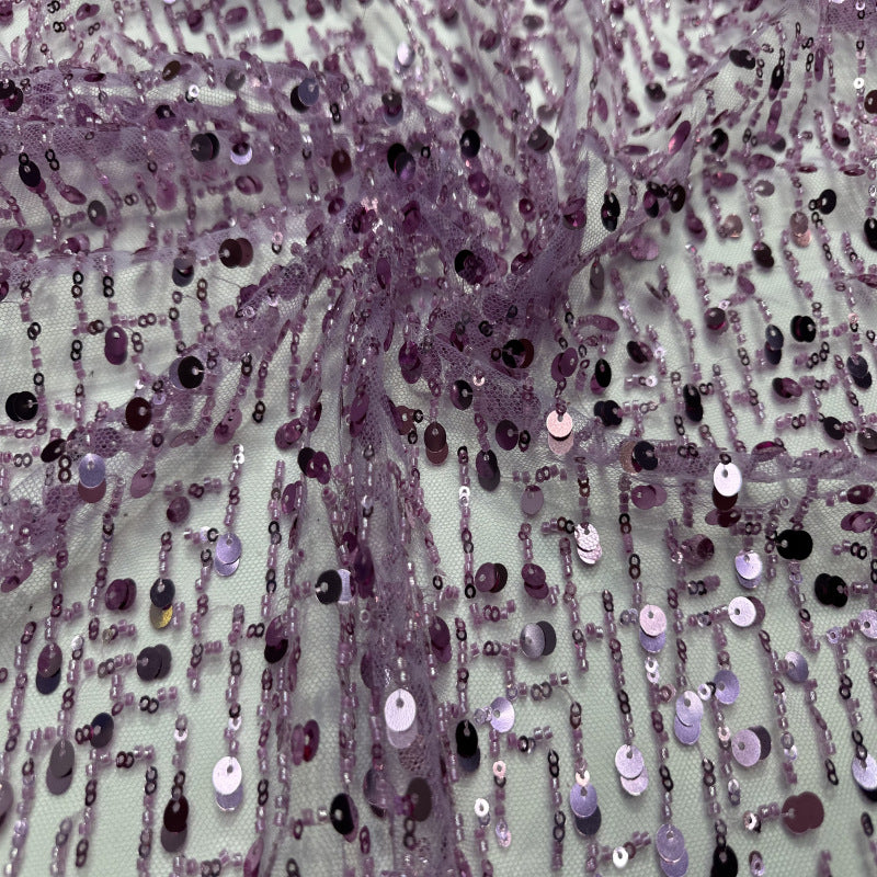 Sequin Embroidered Bridal Fabric – Design 60767 — fabric photo 5
