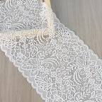 Corded Double-Scallop Stretch Nylon Lace Trim 18 cm — fabric photo 3
