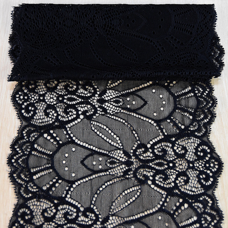 Single-Scallop Picot-Edge Stretch Nylon Lace Trim 18 cm — fabric photo 2