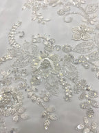 Foam Bead Sequin Embroidery Fabric for Evening Dresses — fabric photo 5