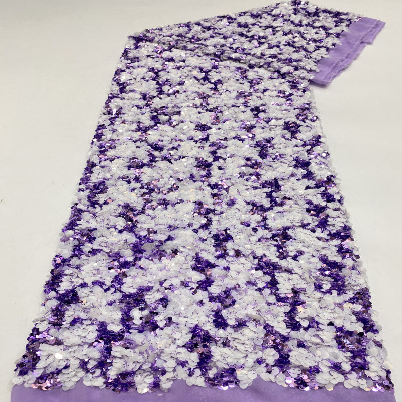 Chiffon with 5–9mm Sequin Embroidery — fabric photo 3