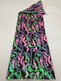 Multicolor Gradient 5 mm Sequin Embroidered Bridal Fabric — fabric photo 6