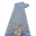 3D Floral Sequin Beaded Mesh Lace — fabric photo 5