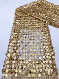 3/9/12/18 mm Sequin Embroidered Bridal Fabric — fabric photo 6