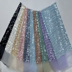 Floral 3–12mm Sequin Combination Embroidery — fabric photo 4