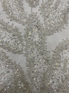 3D Heavy Double Bead & 3/4mm Sequin Fabric — fabric photo 5