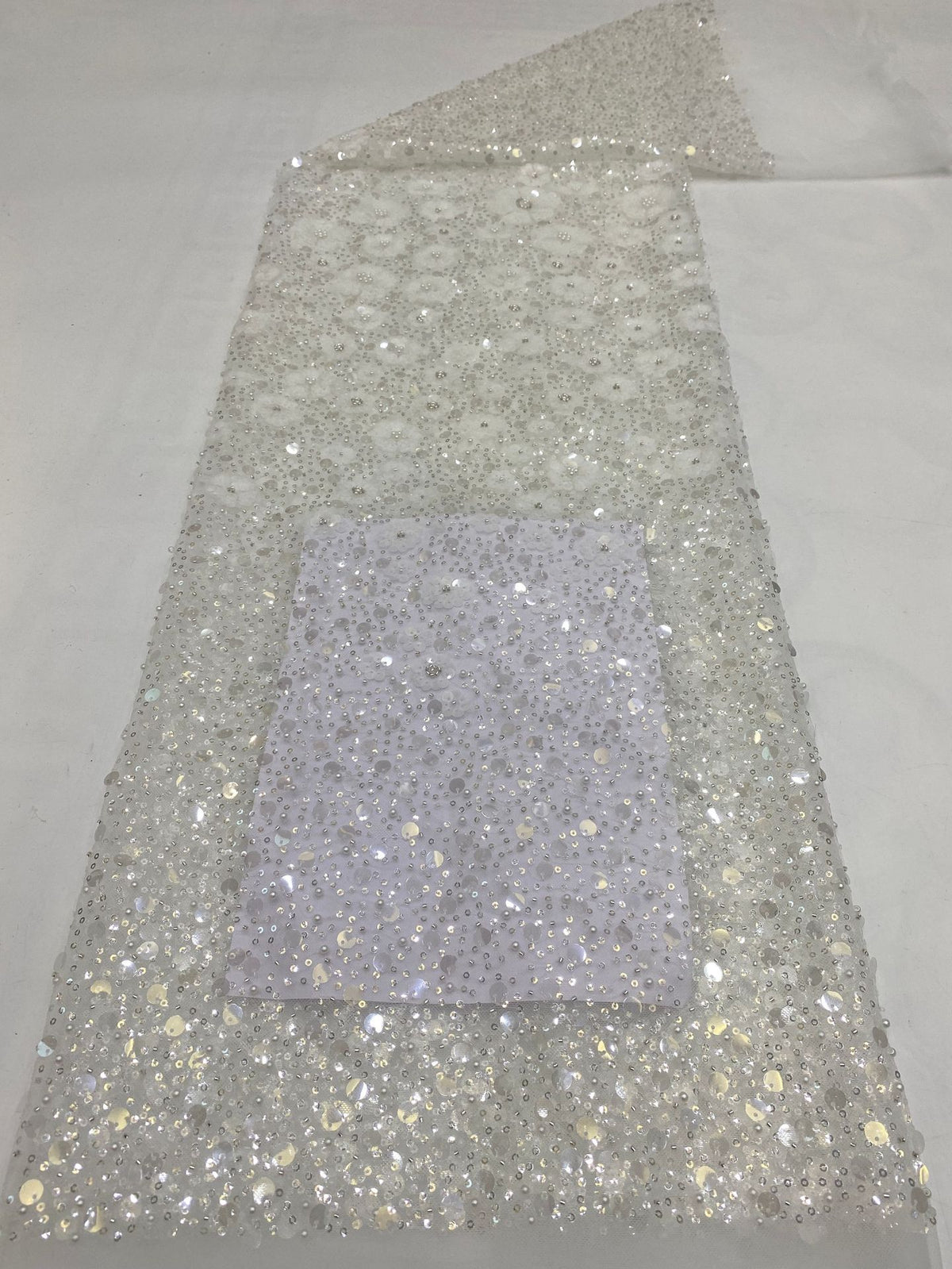 Gradient Foam Bead & 3/7mm Sequin Fabric — fabric photo 2