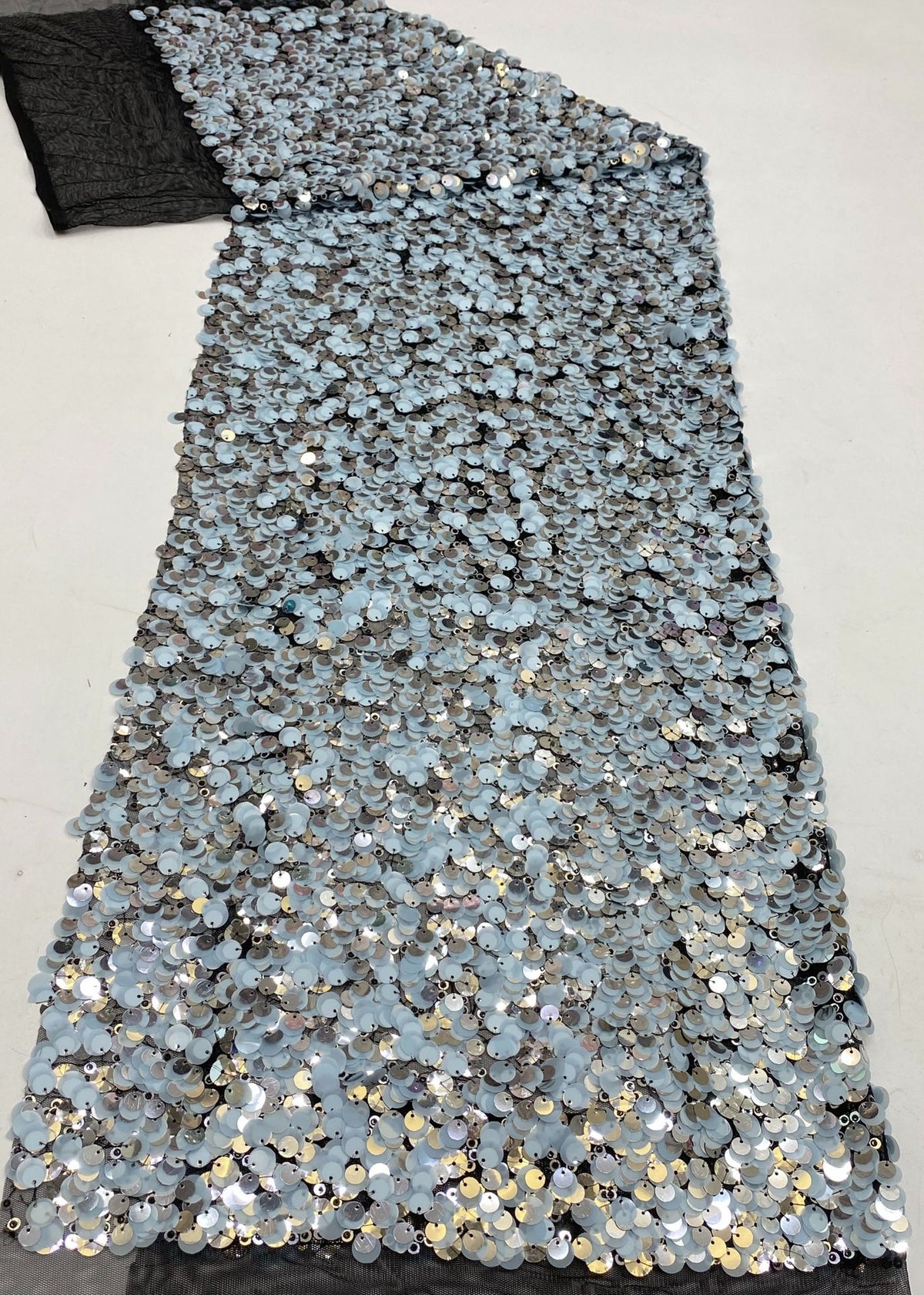 Mixed-Size Sequin Embroidery Fabric for Dresses — fabric photo 6