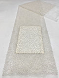 Dense Foam Bead Embroidered Bridal Fabric — fabric photo 6