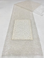 Dense Foam Bead Embroidered Bridal Fabric — fabric photo 6