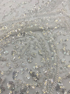 Sequin Embroidered Bridal Fabric – Design 96991 — fabric photo 3