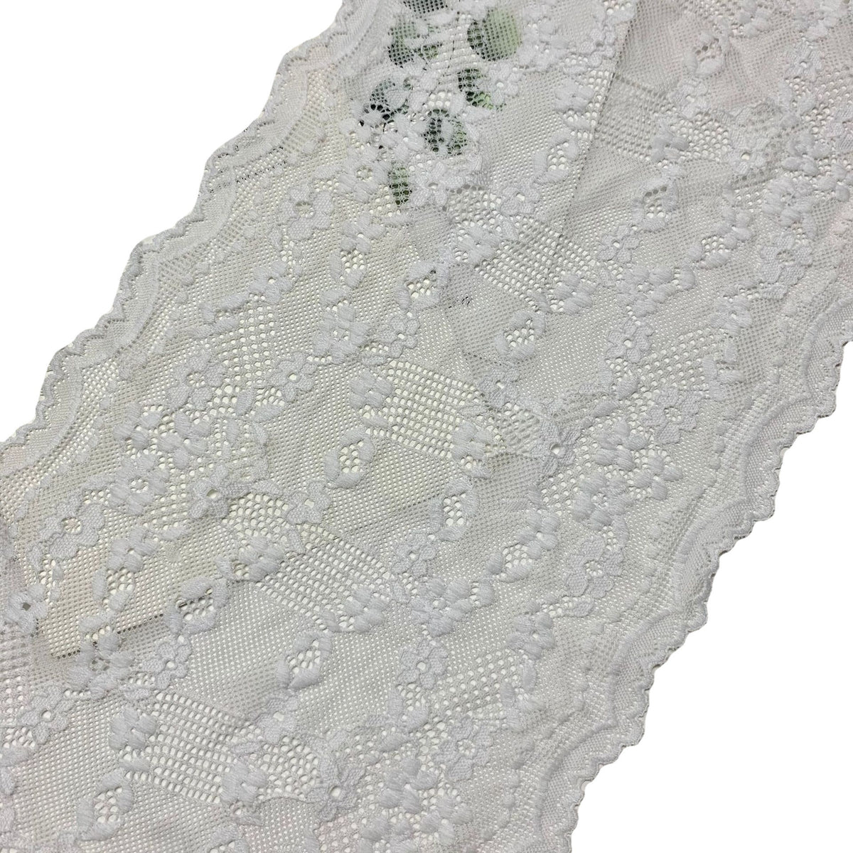 Ditsy Floral Raised-Texture Wide Stretch Nylon Lace Trim 23 cm — fabric photo 2