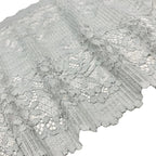 Ditsy Floral Double-Scallop Wide Stretch Nylon Lace Trim 22 cm — fabric photo 3
