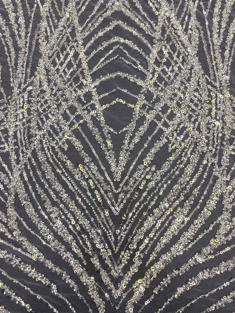 Colorful Sequin Ethnic Motif Embroidery Fabric — fabric photo 3