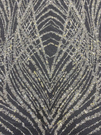 Colorful Sequin Ethnic Motif Embroidery Fabric — fabric photo 3